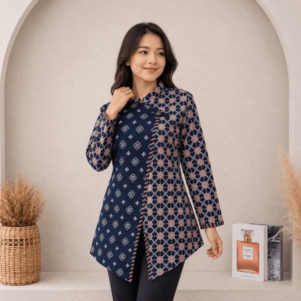 Blus Kanza Model Janggan | Batik Modern
